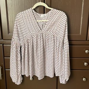 Gap floral balloon sleeve top